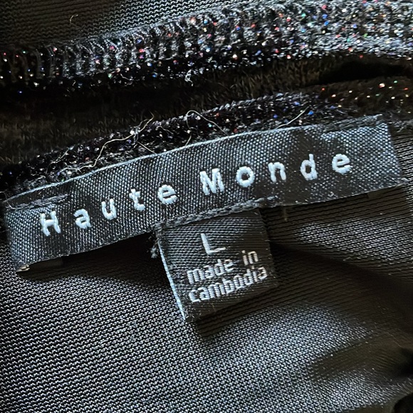 Haute Monde Black Halter Neck Sparkly Mini Dress New Year's Eve Dress - Picture 6 of 8